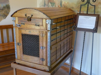 Recent additions to the museum include two vintage dog-shipping crates, circa 1900, that were discovered in a hay barn in New Hampshire.