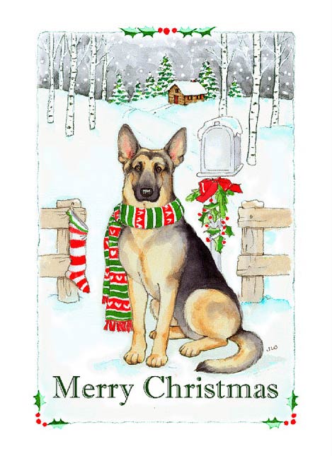 GSD Christmas card