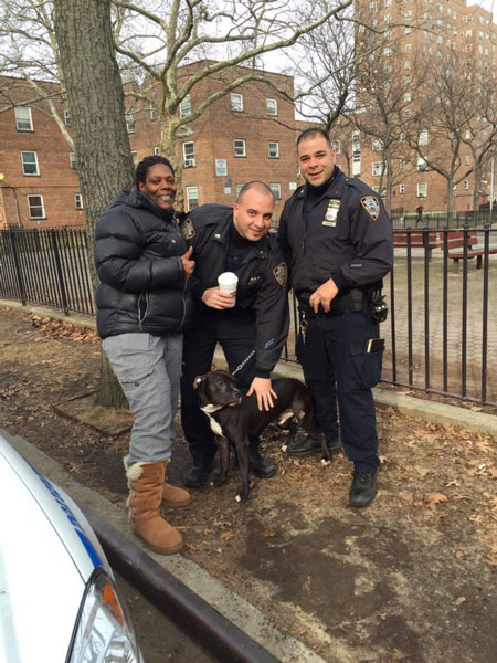 NYPD with escaped dog