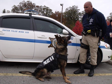 Tygo in his new bullet-proof, stab-proof vest.